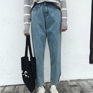 Slit-side Straight-fit Jeans