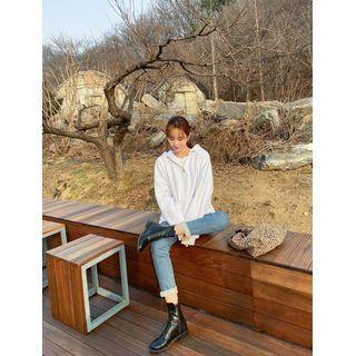 Slit-side Oversized Anorak Hoodie