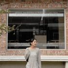 Sleeveless Pleated-hem Color-block Wool Blend Dress