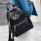 Star Faux Leather Backpack Black - One Size