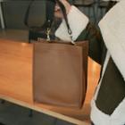 Faux-leather Square Cross Bag