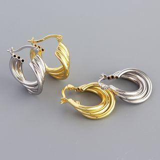 925 Sterling Silver Twist Earrings