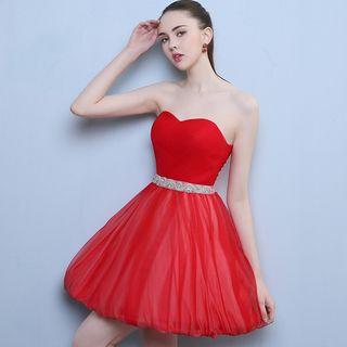 Sweetheart Neckline Embellished Cocktail Dress