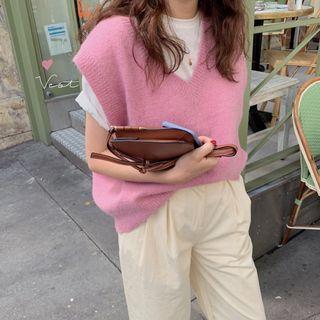 Knit Vest Pink - One Size