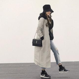 Zip-up Bomber Long Coat