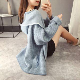Hooded Open Front Knitted Jacket