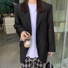 Blazer / Argyle Print Wide Leg Pants