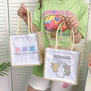 Milk Cow Linen Cotton Shopper Bag