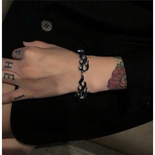 Flame Alloy Bracelet Silver - One Size