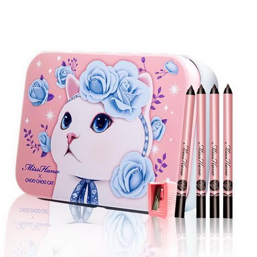 Miss Hana - Choo Choo Cat Magnetic Waterproof Eyeliner Kit 5 Pcs