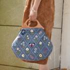 Flower & Butterfly Handbag Diy Embroidery Kit
