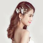 Bridal Flower Rhinestone Drop Earrings