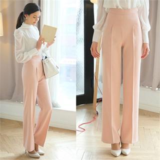 High-waist Straight-cut Dress Pants