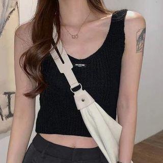 Applique Crop Tank Top