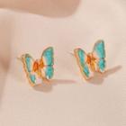 Alloy Butterfly Dangle Earring 01 - 6545 - Gold - One Size