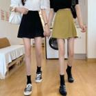 Asymmetrical Pleated A-line Mini Skirt