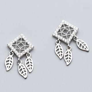 Leaf Earring 925 Sterling Silver - Earring - One Size