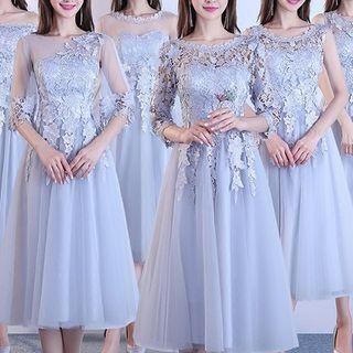 Midi A-line Lace Cocktail Dress (various Designs)