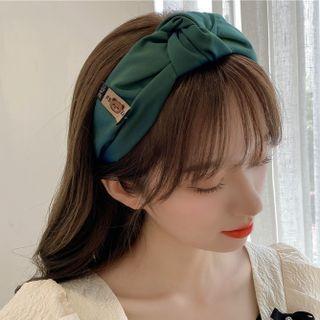 Bear Applique Knot Fabric Headband