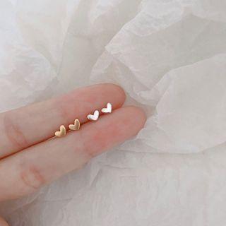 Sterling Silver Heart Stud Earring