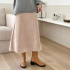 A-line Long Velour Skirt