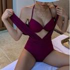 Swim Set: Sleeveless Swimsuit + Bikini Top