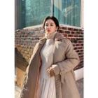 Faux-fur Collar Padded Trench Coat