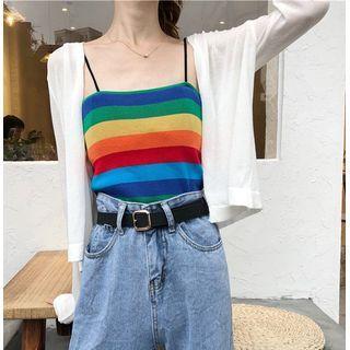 Striped Camisole Top / Cardigan