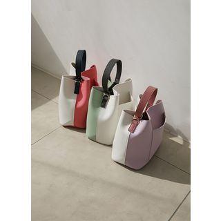 Two-tone Patch-pocket Shoulder Bag