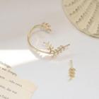 Alloy Leaf Earring Single - Gold - One Size