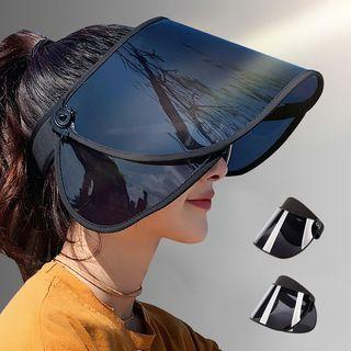Transparent Visor Hat With Flap