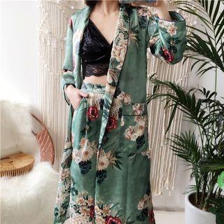 Flower Printed Loose-fit Jacket