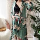 Flower Printed Loose-fit Jacket