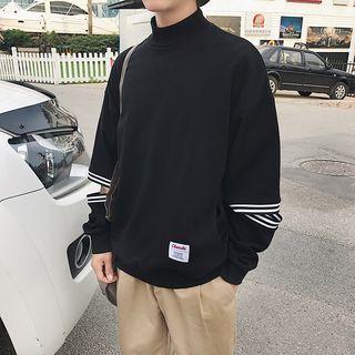 Cut Out Mock Neck Sweatshirt