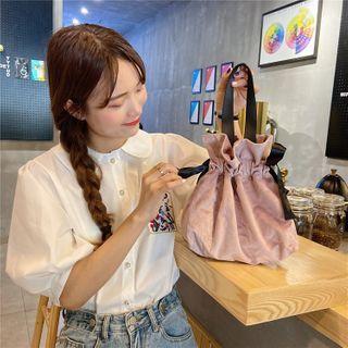 Velvet Drawstring Tote Bag