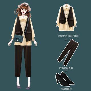 Long-sleeve Shirt / Dress Pants / Button Vest