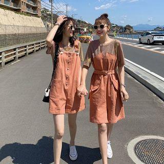 Short-sleeve T-shirt / Jumper Shorts / Mock Two-piece Dress / Set
