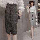 Melange Pencil Skirt