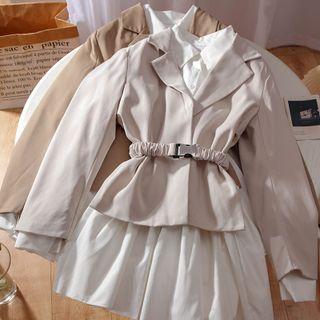 Set: Shirt Dress + Plain Blazer