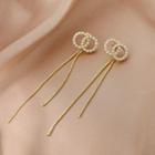 Double Circle Fringe Stud Earring  - As Shown In Figure