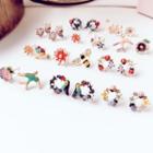 Non-matching Bee And Flower Earring