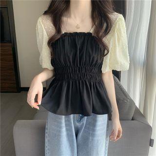 Bubble Square-neck Panel Top