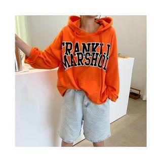 Cut-edge Letter Hoodie