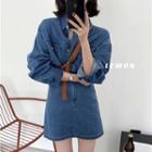 Set: Denim Shirt + A-line Denim Skirt