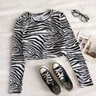 Color-block Crewneck Long-sleeve T-shirt