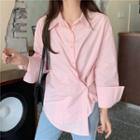Asymmetrical Shirt Pink - One Size