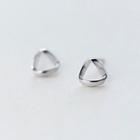 925 Sterling Silver Twisted Triangle Earring 1 Pair - S925 Sterling Silver - Silver - One Size