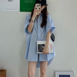 Elbow-sleeve Dipback Shirt
