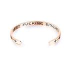 Simple And Fashion Plated Rose Gold Geometric Round 316l Stainless Steel Opening Bangle Rose Gold - One Size