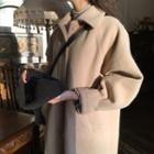 Buttoned Long Coat Almond - One Size